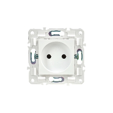 Розетка SKANDY 10А без заземл. без защ. шторок SK-R02W арктич. бел. IEK SK-R10-10-K01