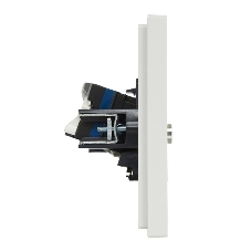 Розетка двойная TV+RJ45 кат.6 IEK FORTE&PIANO FP237 белый