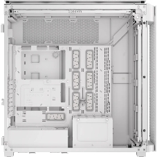Компьютерный корпус без блока питания Case Corsair iCUE LINK 9000D Airflow, Full-Tower, TG, no fan, 4xUSB-A 3.2, 2xUSB 3.2 Type-C, SSI-EEB, E-ATX, ATX, mATX, mITX White
