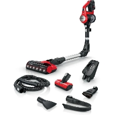Пылесос вертикальный Bosch BCS711PET черный/красный, питание от аккумулятора, 18 Вт, уборка сухая, пылесборник контейнер 0.3 л