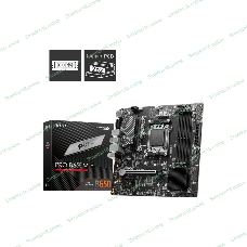 Материнская плата MSI PRO B650M-P, AM5, AMD B650, 4xDDR5, 4xSATA, 2xM.2, 1xPCI-E 4.0 x16, 2xPCI-E 4.0 x1, 1xHDMI, 1xDP, 1xVGA, 1x2.5Gb LAN, 2xUSB 3.2 Gen 1, 2xUSB 3.2 Gen 2, 3x3.5 мм, 7.1, Micro-ATX