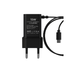 Сетевое зарядное устройство Maxvi A304T Type-C\USB 3A 15W + литой кабель Type-C 1.2м, черный