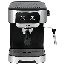 Кофеварка рожковая BBK BCM1500 черный/нержавеющая сталь, исп. кофе - молотый, 1.8 л, 1200 Вт, 20 бар