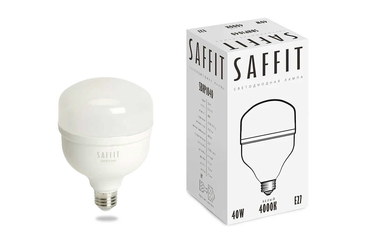 Лампа светодиодная SAFFIT SBHP1040 (55092) 40Вт E27 белый