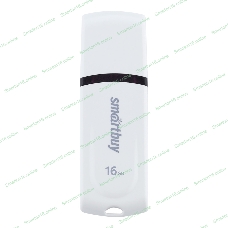 Флешка USB Smartbuy Paean white (SB16GbPN-W), 16Gb, USB 2.0, R/W 20/10, белый
