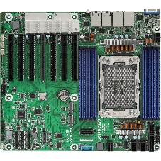 Серверная материнская плата ASRock GNRD8-2L2T, 1xE2 (LGA 4710), встроен в процессор, 8xDDR5, 0xSATA, 2xM.2, 7xPCIe 5.0 x16, 1xVGA, 2x1Gb LAN, 2x10Gb LAN, IPMI, 2xUSB-A 5Gbps, SSI CEB