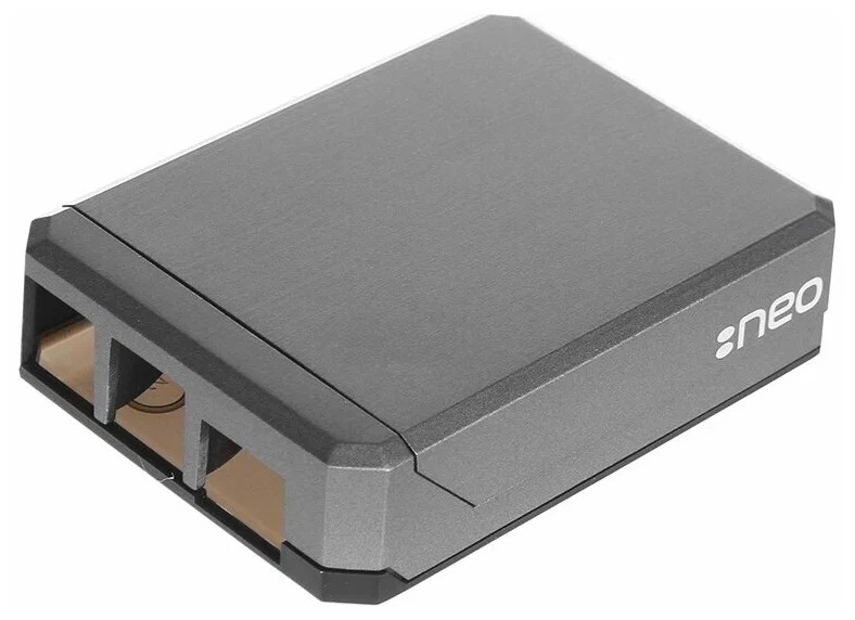 Алюминиевый корпус QUMO Argon NEO для Raspberry Pi 4 с магнитным креплением, grey(RS044)