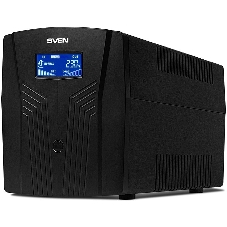 Источник бесперебойного питания UPS Sven Pro 1500 (1000 WA, LCD, USB, RG-45, 3 евро розетки)
