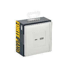 Розетка IEK FORTE&PIANO FP250 USB A+C 3,1А белый