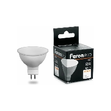 Лампа светодиодная FERON PRO LB-1606 (38083) 6 вт 230в GU5.3 теплый