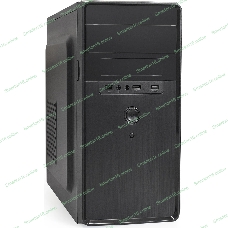 Компьютерный корпус Minitower ExeGate BA-309-UNS400 (mATX, БП UNS400 с вент. 12см, 2*USB, HD аудио, черный)
