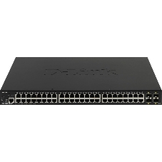 Коммутатор D-Link DGS-1250-52XMP/A1A, 48×1 Гбит/с + 4×10 Гбит/с SFP+, управляемый