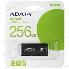 Флешка USB ADATA UC320 (UC320-256G-RBK/BK), 256Gb, USB 3.2, R/W 100/30, черный