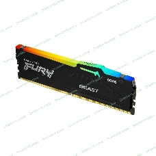 Оперативная память Kingston Fury Beast, DDR5, 8GB (1x8GB), 6000MHz, CL36, DIMM, с радиатором, RGB, черный