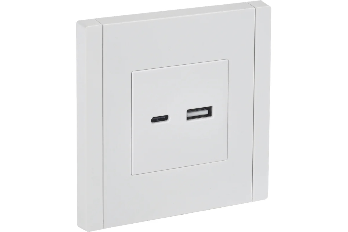 Розетка IEK FORTE&PIANO FP250 USB A+C 3,1А белый