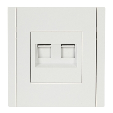 Розетка компьютерная IEK FORTE&PIANO FP234 2-ая RJ45 кат.6 белый