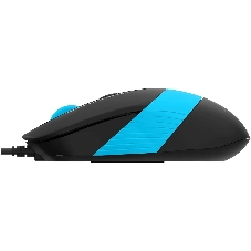 Комплект клавиатура+мышь A4Tech FStyler F1010 проводной, USB, 1600 DPI, чёрный/синий