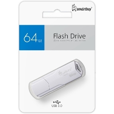 Флешка USB Smartbuy CLUE white (SB64GbCLU-W3), 64Gb, USB 3.0, R/W 70/25, белый