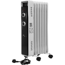 Обогреватель масляный Centek CT-6222-7 (7 секций) белый, 600/900/1500 Вт, 15 м2, 3 режима, термостат