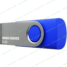Флешка USB More Choice MF64-4 Blue (4610196407659), 64Gb, USB 2.0, R/W 15/6, синий