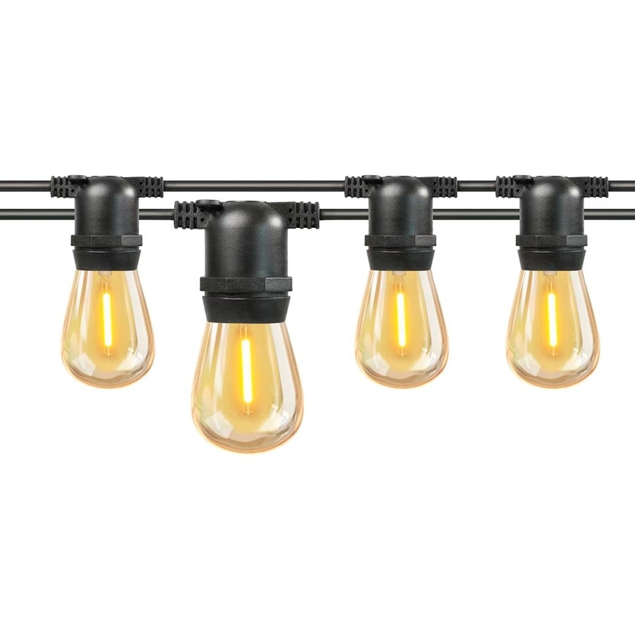 Гирлянда Белт Лайт Gen-Beltlight-10M-40E27-IP65 Black (Шаг 25См/16а/2*1,5mm +3m шнур)