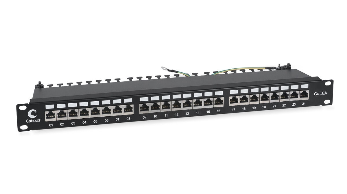 Патч-панель Cabeus PL-24-Cat.6A-SH-Dual 19