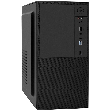 Компьютерный корпус Minitower ExeGate BAA-308UC-AA500 (mATX, БП AA500 с вент. 8см, 1хUSB/1хUSB 3.0/1хTypeC, HD Audio, черный)