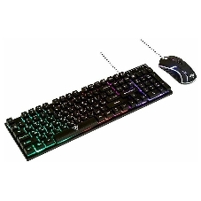 Комплект клавиатура+мышь Nakatomi KMG-2305U проводной, USB, 1600 DPI, черный