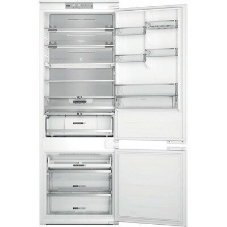 Холодильник встраиваемый Whirlpool WHSP70T241P 70 см, 193.5х54.3х69 см, 295/95 л, инверторный компрессор, автоматическая разморозка, зона свежести влажная, сенсорное управление, технология 6 SMYSL FreshControl, MultiFlow, FreezeControl, перенавешиваемые дверцы, скользящие направляющие, Италия
