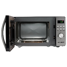 Микроволновая печь Hyundai HYM-D2074 черный/серебристый, 20 л, 700 Вт, переключатели - кнопки, поворотный механизм