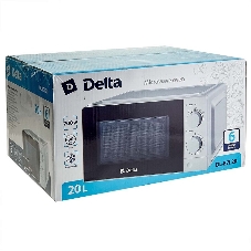 Микроволновая печь Delta DL-87L20 белый, 20 л, 700 Вт, переключатели - поворотный механизм