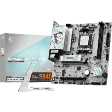 Материнская плата MSI B840M GAMING PLUS WIFI6E, AM5, AMD B840, 4xDDR5, 4xSATA, 2xM.2, 1xPCIe 4.0 x16, 1xPCIe 3.0 x4, 1xHDMI (v2.1), 1xUSB-C 10Gbps, 1xUSB-A 10Gbps, 2xUSB-A 5Gbps, 4xUSB-A 2.0, 1x2.5Gb LAN, Wi-Fi 6E, Bluetooth 5.3, 2x3.5 мм, 7.1, mATX