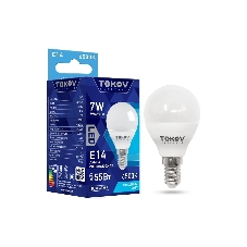 Лампа светодиодная TOKOV ELECTRIC 7Вт G45 6500К Е14 176-264В Лампа светодиодная TOKOV ELECTRIC 7Вт G45 6500К Е14 176-264В