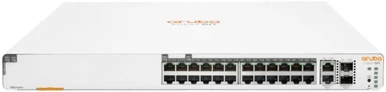Коммутатор HPE Instant On 1960 24PoE+ 370W, 24×1 Гбит/с PoE+ + 4×10 Гбит/с SFP+, настраиваемый