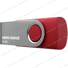 Флешка USB More Choice MF64-4 Red (4610196407666), 64Gb, USB 2.0, R/W 15/6, красный