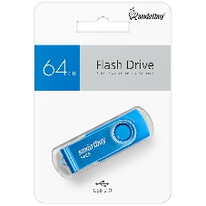 Флешка USB Smartbuy Twist Blue (SB064 Gb2TWB), 64Mb, USB 2.0, R/W 20/10, синий
