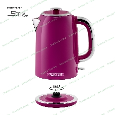 Чайник электрический Galaxy Line GL 0346, малиновый джем, металл, 2200 Вт, 1.7 л