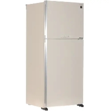 Холодильник Sharp SJ-XG55PMBE бежевый двухкамерный 394/162л морозилка сверху, No Frost
