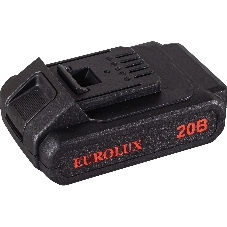 Дрель-шуруповерт Eurolux ДА-20/2Li, 20 В, 1.5 Ач, 35 Нм, щеточный