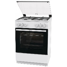 Плита газовая Gorenje GG6A11WF белый, конфорок 4 газовых, духовка 72 л, 60 см x 85 см x 60 см