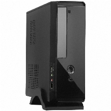 Компьютерный корпус MiniITX ExeGate MI-209 Black, miniITX/mATX, (M300, 80мм), 2хUSB, Audio