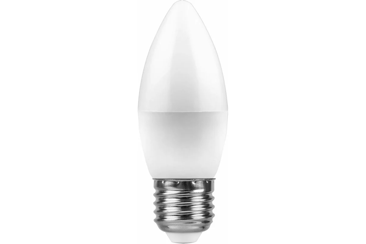 Лампа светодиодная Feron LB-97 7W 230V E27 4000K свеча