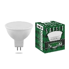 Лампа светодиодная SAFFIT SBMR1607 (55027) 7Вт 230В GU5.3 теплый