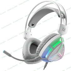 Гарнитура Defender Prism белый, проводная, подсветка