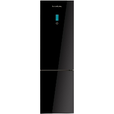 Холодильник Schaub Lorenz SLU S379Y4E черное стекло двухкамерный 266/94л морозилка снизу, No Frost