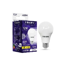 Лампа светодиодная низковольтная TOKOV ELECTRIC 12 Вт А60 4000К Е27 12/24В Лампа светодиодная низковольтная TOKOV ELECTRIC 12 Вт А60 4000К Е27 12/24В