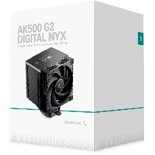 Кулер для процессора DEEPCOOL AK500 G2 DIGITAL NYX LGA1851/1700/1200/115X/AM5/AM4 (9шт/кор, TDP 240W, PWM, Fan 120мм, 5 тепл. Трубок, Copper Base, черный) RET (R-AK500G2-BKNNMN-GJD-1)