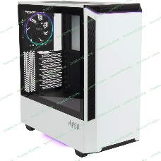 Компьютерный корпус Hiper PW81 белый без БП ATX 3x120мм 2xUSB2.0 2xUSB3.0 audio bott PSU