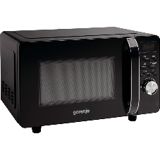 Микроволновая печь Gorenje MO20S4BC черный, 20 л, 700 Вт, переключатели - кнопки, поворотный механизм
