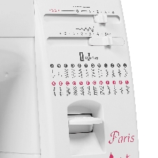 Швейная машина Janome Q-23P белый/рисунок, электромеханическая, вертикальный качающийся, 24 операции, автоматическая петля